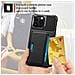 Custodia Antiurto Nera Con Porta Carte Compatibile Con Iphone 15 Plus   Iphone 15 Più - Foto miniatura 4