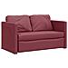 Divano Letto da Terra 2 in 1 Rosso Vino 112x174x55cm Tessuto - Foto miniatura 4