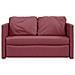Divano Letto da Terra 2 in 1 Rosso Vino 112x174x55cm Tessuto - Foto miniatura 5