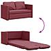 Divano Letto da Terra 2 in 1 Rosso Vino 112x174x55cm Tessuto - Foto miniatura 8