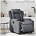 Poltrona Reclinabile Elettrica Grigia in Similpelle - Foto miniatura 2