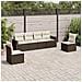 Set Divani da Giardino 6 pz con Cuscini Marrone in Polyrattan - Foto miniatura 2