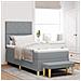 Letto con rete a doghe con materasso e panchina grigio chiaro 90x200 cm tessuto - Foto miniatura 2