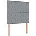 Letto con rete a doghe con materasso e panchina grigio chiaro 90x200 cm tessuto - Foto miniatura 8
