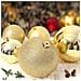 Set Di 6 Grandi Palle Di Natale 3 Tipi 10 Cm Per Natale Dorate - Foto miniatura 3