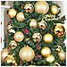 Set Di 6 Grandi Palle Di Natale 3 Tipi 10 Cm Per Natale Dorate - Foto miniatura 5
