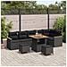 Set Divano da Giardino con cuscino 9 pcs Nero Poly Rattan - Foto miniatura 2