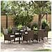 Set da Pranzo per Giardino 7 pcs Marrone Poly Rattan - Foto miniatura 2