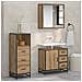 Set di mobili per il bagno con porta 3 pcs rovere artigianale - Foto miniatura 2