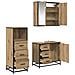 Set di mobili per il bagno con porta 3 pcs rovere artigianale - Foto miniatura 5