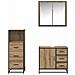 Set di mobili per il bagno con porta 3 pcs rovere artigianale - Foto miniatura 9