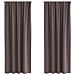 Tende con tende 2 pcs Marrone scuro 260x140cm Poliestere - Foto miniatura 1