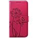 Custodia A Portafoglio Per Iphone 11 Premium Design Fiori Farfalla, Rosso - Foto miniatura 2