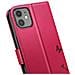 Custodia A Portafoglio Per Iphone 11 Premium Design Fiori Farfalla, Rosso - Foto miniatura 3
