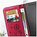 Custodia A Portafoglio Per Iphone 11 Premium Design Fiori Farfalla, Rosso - Foto miniatura 5