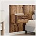 Testata con Comodino 3 pcs Legno vecchio Legno multistrato - Foto miniatura 4