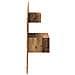 Testata con Comodino 3 pcs Legno vecchio Legno multistrato - Foto miniatura 8