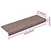Tappetini per scale autoadesivi 30 pz 65x21x4 cm Crema Bordo rettangolare - Foto miniatura 8