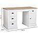 Tavolo Scrivania In Legno Bianco 140x60x78,5h - Foto miniatura 4