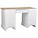 Tavolo Scrivania In Legno Bianco 140x60x78,5h - Foto miniatura 6
