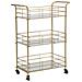 Carrello Glam A 3 Ripiani Con Struttura Oro E Piani Specchiati 60x30,5x80 Cm - Foto miniatura 1