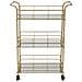 Carrello Glam A 3 Ripiani Con Struttura Oro E Piani Specchiati 60x30,5x80 Cm - Foto miniatura 2