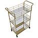 Carrello Glam A 3 Ripiani Con Struttura Oro E Piani Specchiati 60x30,5x80 Cm - Foto miniatura 3