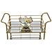 Carrello Glam A 3 Ripiani Con Struttura Oro E Piani Specchiati 60x30,5x80 Cm - Foto miniatura 7