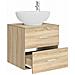 Mobile Lavabo da Parete Rovere Sonoma 49,5 x 44,5 x 66,5 cm - Foto miniatura 2
