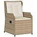 Panchina da giardino 2 pz Beige polyrattan - Foto miniatura 3
