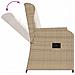 Panchina da giardino 2 pz Beige polyrattan - Foto miniatura 5