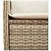 Panchina da giardino 2 pz Beige polyrattan - Foto miniatura 6