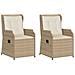 Panchina da giardino 2 pz Beige polyrattan - Foto miniatura 1