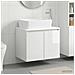 Set di mobili per il bagno Bianco Lucido Legno ingegnerizzato - Foto miniatura 6
