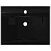 Lavandino Ceramica Rettangolare Nero Con Buco Per Rubinetto 60 X 46 Cm - Foto miniatura 3