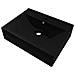 Lavandino Ceramica Rettangolare Nero Con Buco Per Rubinetto 60 X 46 Cm - Foto miniatura 5