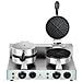 Piastra Per Waffel - 2 X 1.300 Watt - Rotonda - Foto miniatura 2