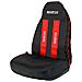 3d Coprisedile Universale Per Auto Nero E Rosso Con Intreccio Laterale - Foto miniatura 1