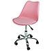 Sedia Da Ufficio Girevole, Sedia Da Scrivania Rosa Con Rotelle Mod. Sally - Foto miniatura 1