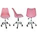 Sedia Da Ufficio Girevole, Sedia Da Scrivania Rosa Con Rotelle Mod. Sally - Foto miniatura 2