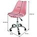 Sedia Da Ufficio Girevole, Sedia Da Scrivania Rosa Con Rotelle Mod. Sally - Foto miniatura 3