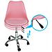 Sedia Da Ufficio Girevole, Sedia Da Scrivania Rosa Con Rotelle Mod. Sally - Foto miniatura 5