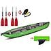 Canoa Gonfiabile Twist2/1 Verde Con Pinna 045355-g (1c/11c) + 2 Pagaie Touring-2 Div. In 2 Parti + Pompa - Foto miniatura 1