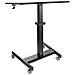 Scrivania Sit-Stand per lavorare in piedi o seduti - Postazione di lavoro ergonomica mobile e regolabile in altezza - Standing workstation - Desk per computer /pc su ruote bloccanti per studenti /insegnati - Foto miniatura 2