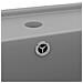 Lavabo Troppopieno Cubico Grigio Chiaro Opaco 41x41cm Ceramica - Foto miniatura 5