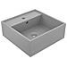 Lavabo Troppopieno Cubico Grigio Chiaro Opaco 41x41cm Ceramica - Foto miniatura 1