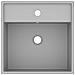 Lavabo Troppopieno Cubico Grigio Chiaro Opaco 41x41cm Ceramica - Foto miniatura 6