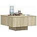 Tavolino Salotto Rovere Sonoma 60x60x31,5 cm Legno Multistrato - Foto miniatura 4