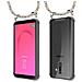 Catena Di Telefoni Cellulari Compatibile Con Samsung Galaxy A6 Plus 2018 In Rainbow - Coperchio Protettivo In Silicone Con Anelli D'argento, Cinturino In Corda E Custodia Staccabile - Foto miniatura 7