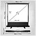 Fps80 / 43 Schermo Di Proiezione 80” Formato 4:3 / 163 X 122 Cm - Telo Proiettore Retrattile Auto-portante Per Videoproiettore Full Hd 3d 4k - Home Cinema Home Theater Ufficio - Foto miniatura 6